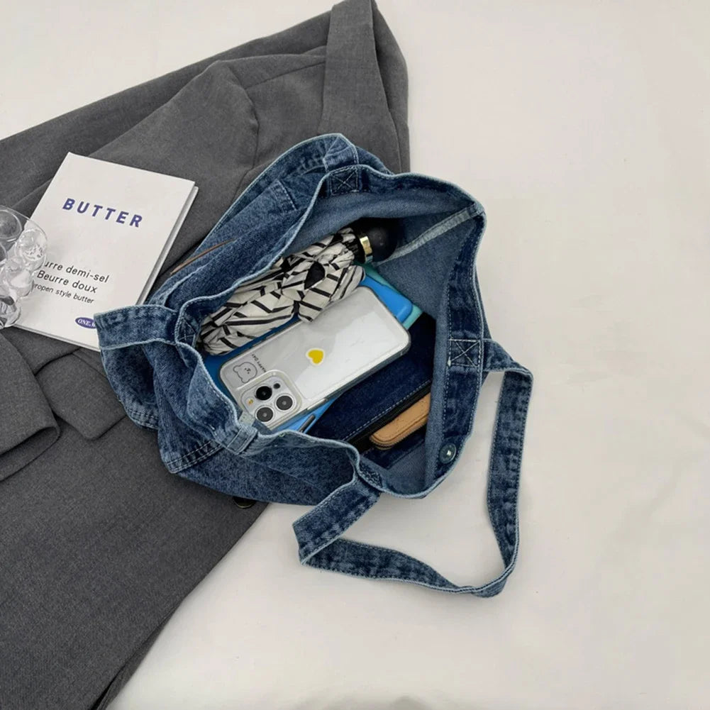 Zoey | Women Shoulder Bag Denim Handbag - TrendHavenCo