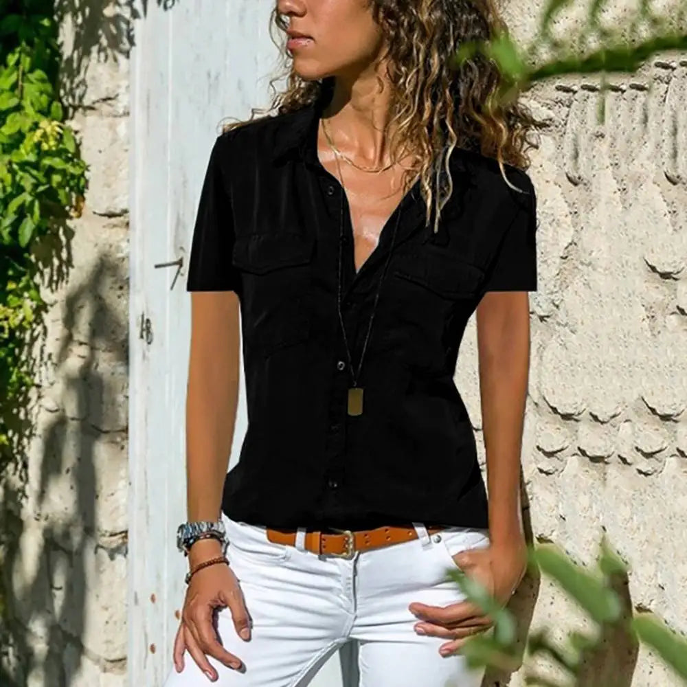 Mary | Casual Blouse  Y2K Crop T-shirt Tee