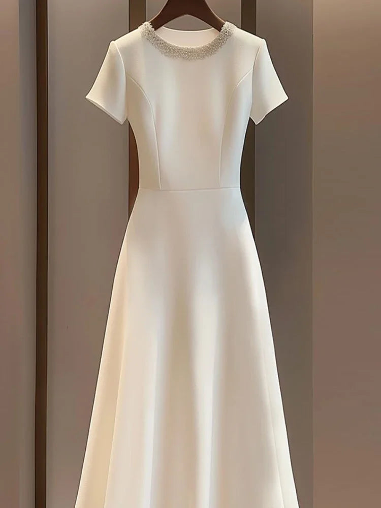 Annabelle | Simple Patchwork A-line Skirt Dress