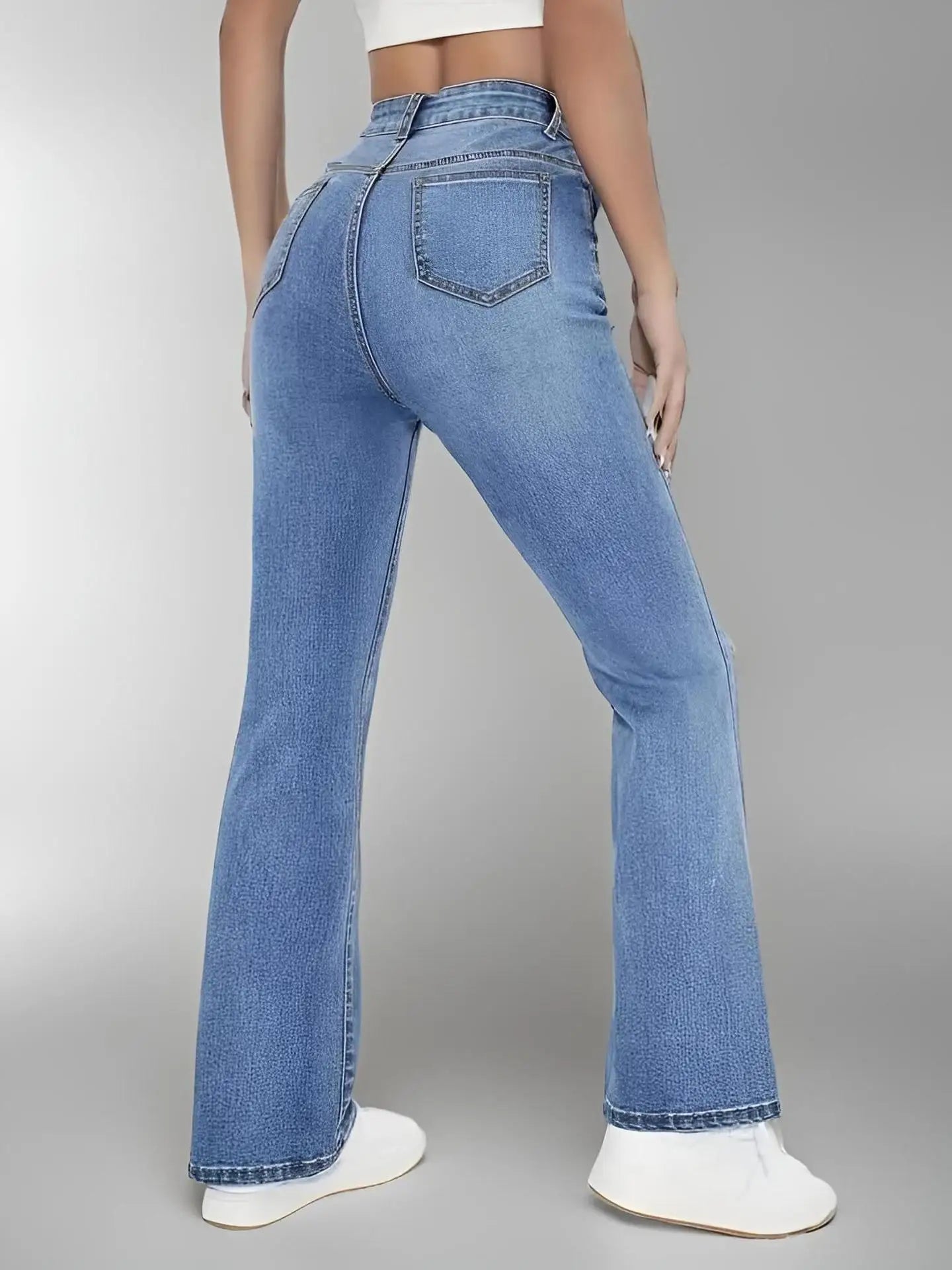 New women's hot jeans slimming European and American style casual versatile high waist washed Denim trousers for women - TrendHavenCo