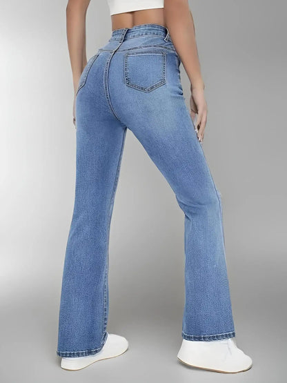 New women's hot jeans slimming European and American style casual versatile high waist washed Denim trousers for women - TrendHavenCo