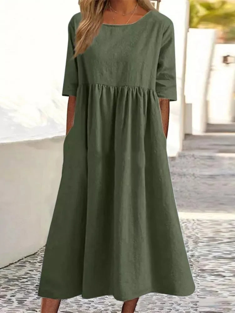 Alayna | O-neck Short Sleeve Dress