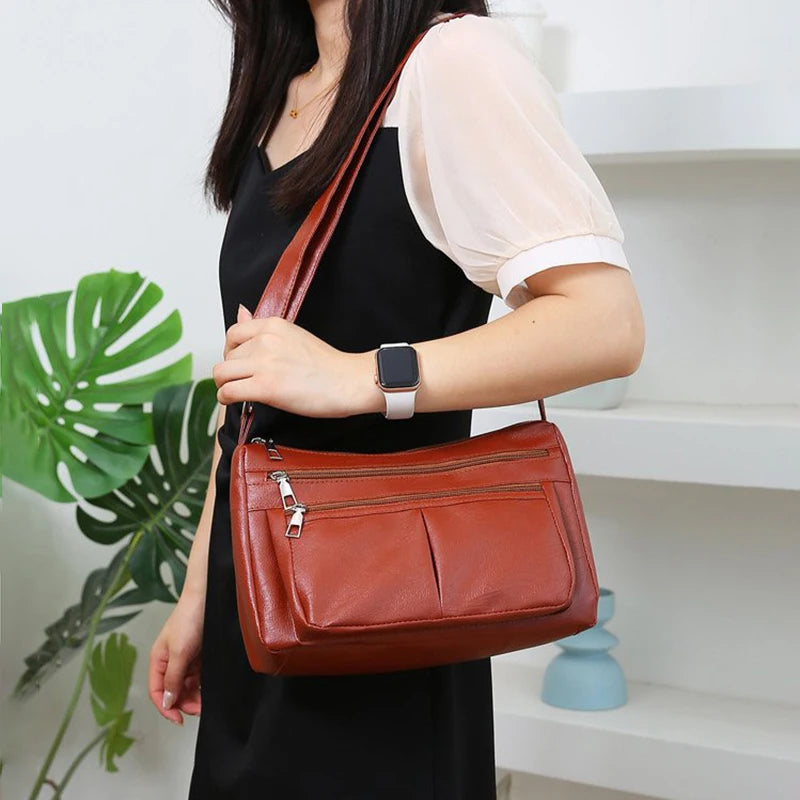 Shein | Ladies Shoulder Bags Soft Leather - TrendHavenCo