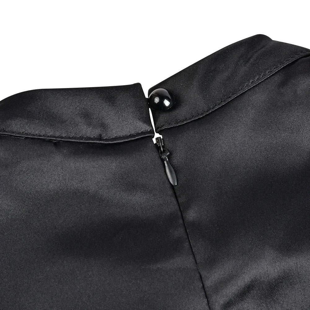 Selena | Half High Collar High Waist A-Line Dress