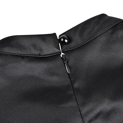 Selena | Half High Collar High Waist A-Line Dress