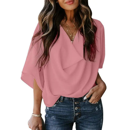 Riley | Women Pullover Elegant Blouse - TrendHavenCo