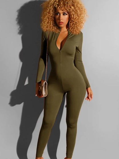 Renata | Long Sleeve Fitness Skinny Rompers