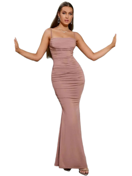 Celine | Corset Maxi Draped Evening Dress