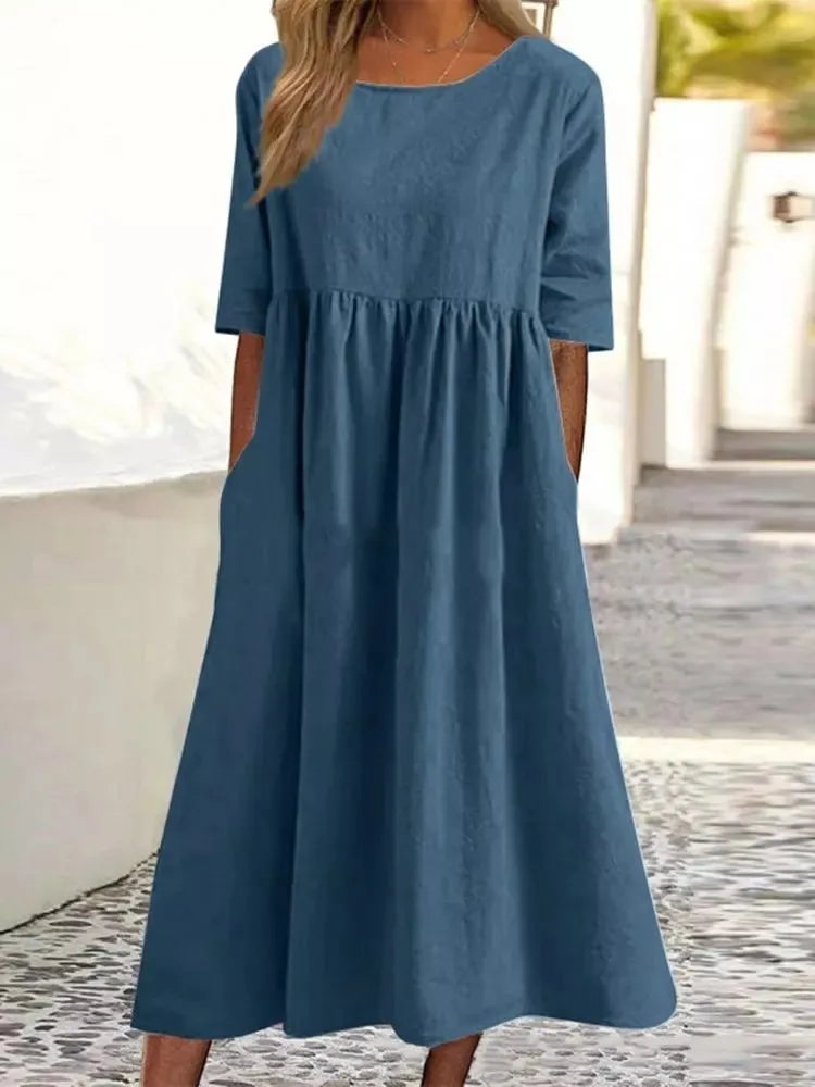 Alayna | O-neck Short Sleeve Dress