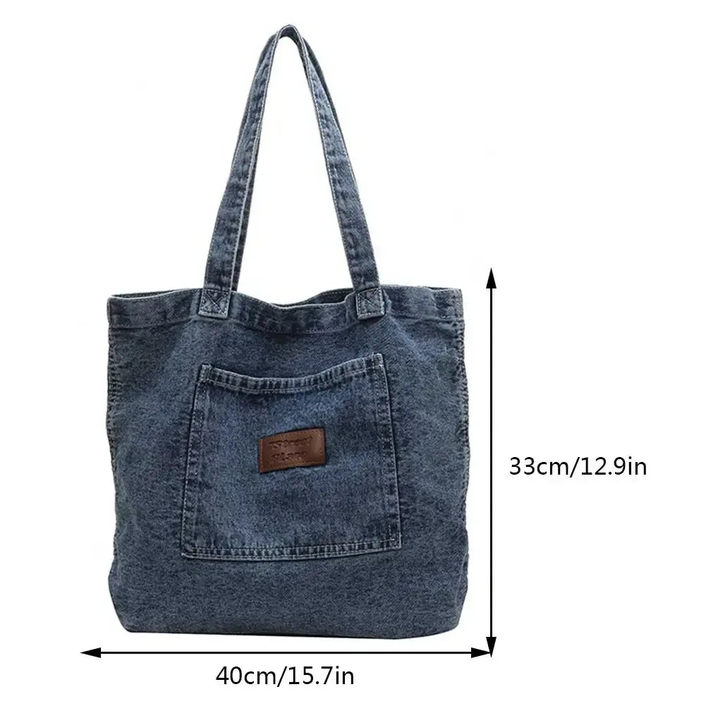 Zoey | Women Shoulder Bag Denim Handbag - TrendHavenCo
