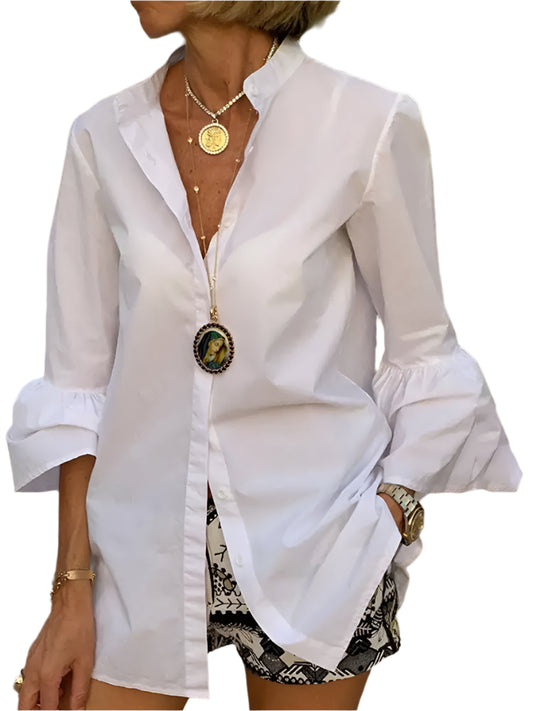 Carolina | Flare Sleeve Shirts Spring Tops