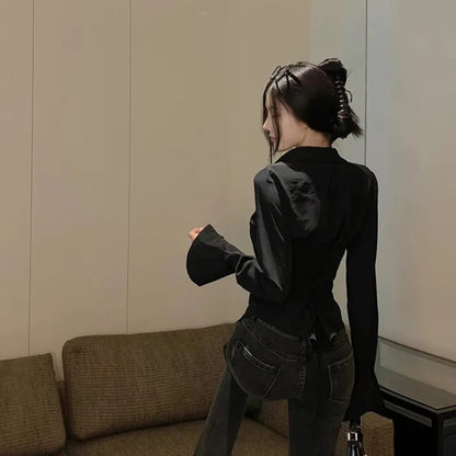 Dayana | Slim Bell Sleeve Shirt Blouse
