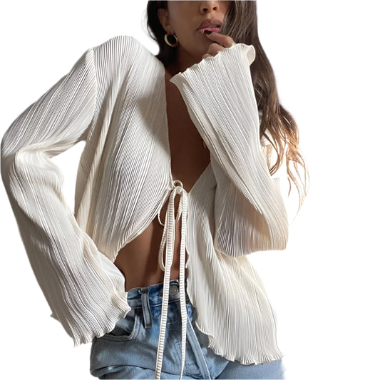 Fiona | Women Pleated Plain Shirts
