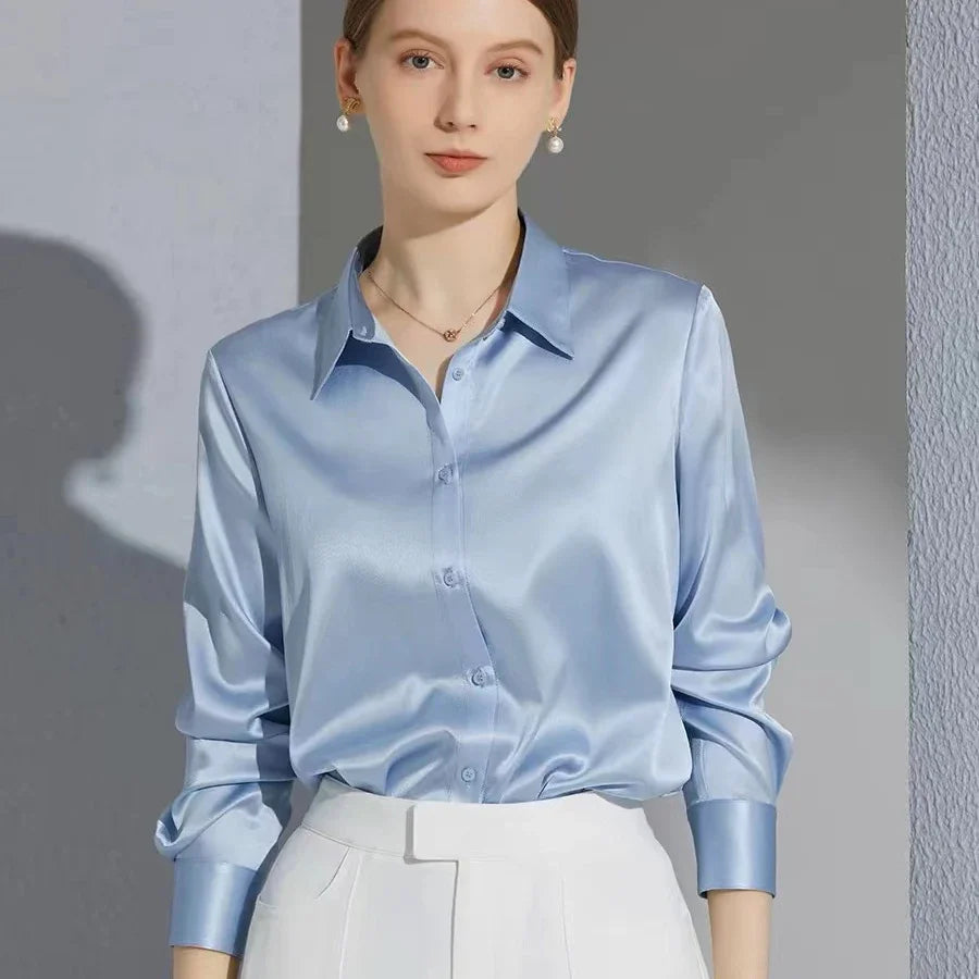 Alessandra | Plain Long Sleeve Blouse