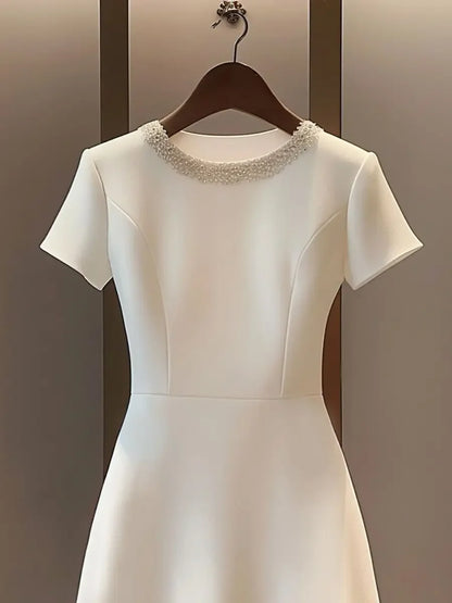 Annabelle | Simple Patchwork A-line Skirt Dress