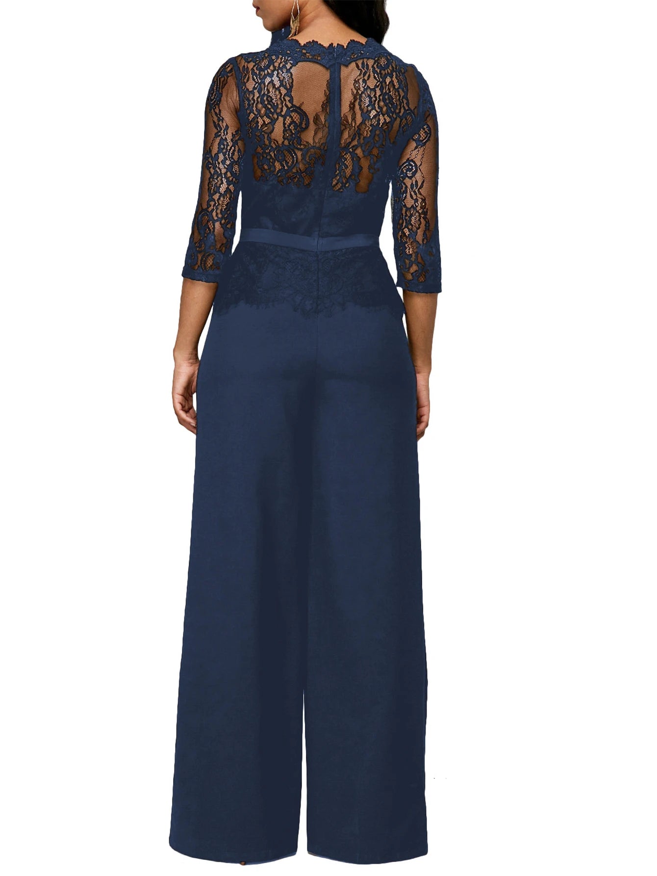 Gabrielle | short sleeved lace jumpsuit