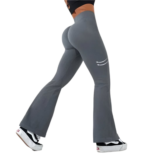 Sexy Slim Flared Pants Cross Waist Legging Women Seamless Gym Running Cycling Knit Yoga Stretch Butt Lift High Waist Pants - TrendHavenCo