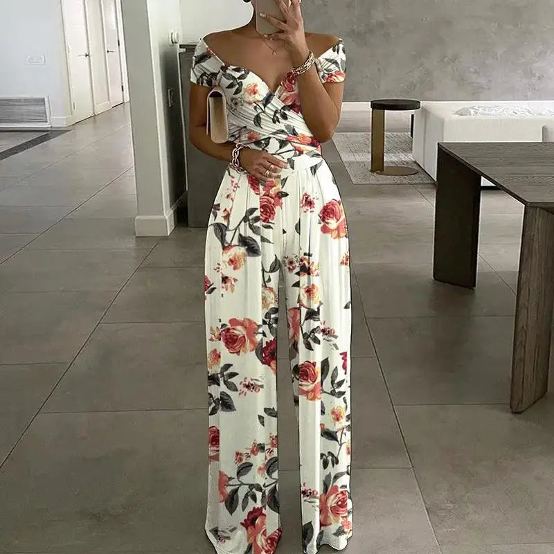 Yara | Printed Loose High Waist Jumpsuit