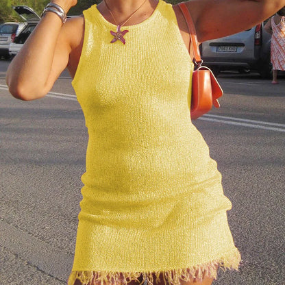 Diana | Sleeveless Mini Streetwear Dress - TrendHavenCo