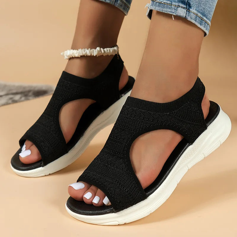 Violet | Casual Sport Wedge Sandals - TrendHavenCo
