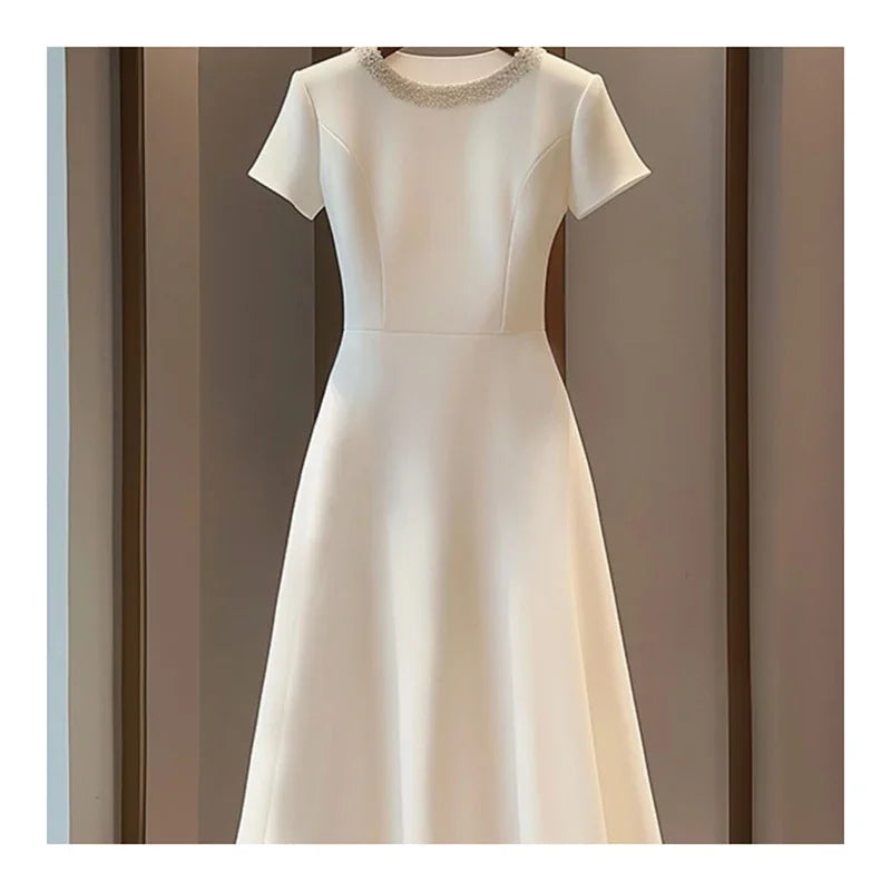Annabelle | Simple Patchwork A-line Skirt Dress