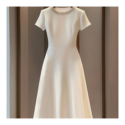 Annabelle | Simple Patchwork A-line Skirt Dress