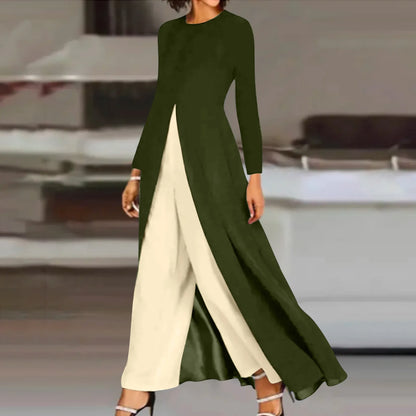 Carter | Square Collar Long Sleeve Long Jumpsuit