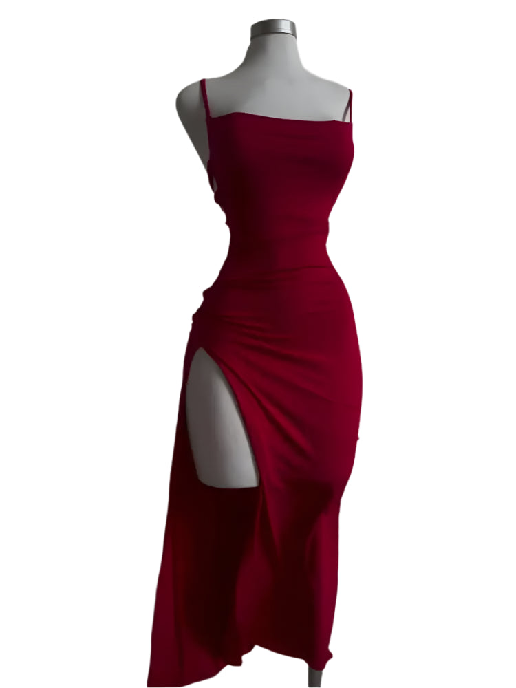 Ruby | Halter Strap Hip-Hugging Dress - TrendHavenCo