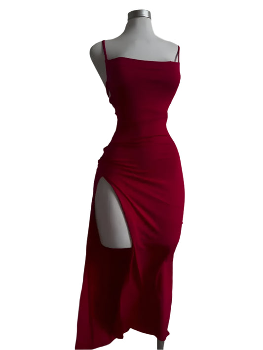 Ruby | Halter Strap Hip-Hugging Dress - TrendHavenCo