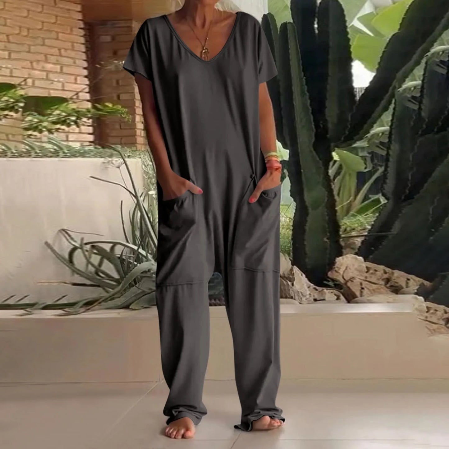Stephanie | Short Sleeve Jumpsuits