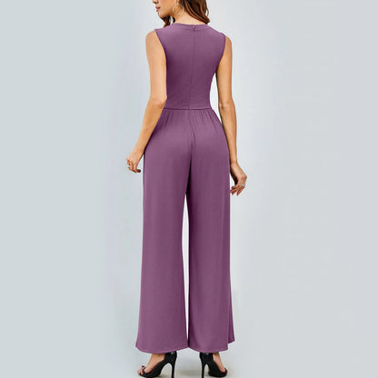 Nalani | Sleeveless Tank Top Wide Leg Pants Romper