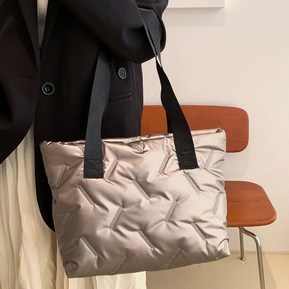 Eden | Large Tote Padded Quilted Handbags - TrendHavenCo