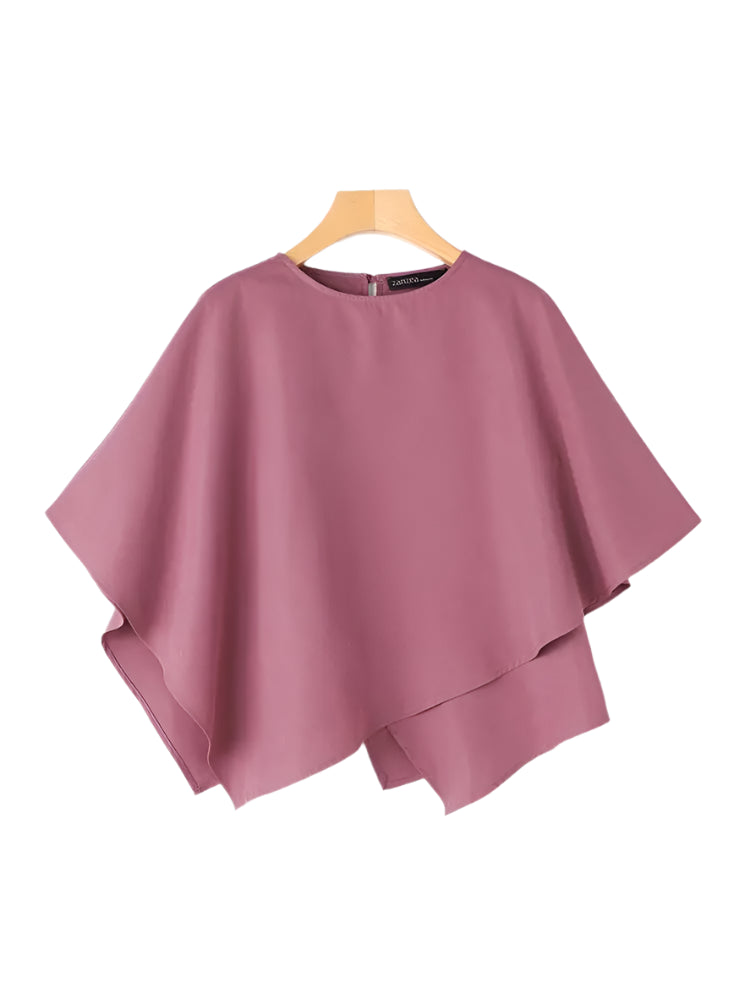 Mariah | 3/4 Sleeve Ruffle Hem Top Shirt