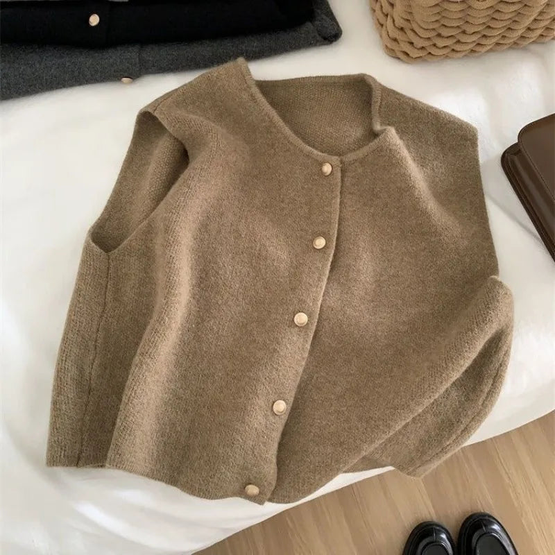 Emersyn | Crew Neck Short Sleeve Cardigan Coats