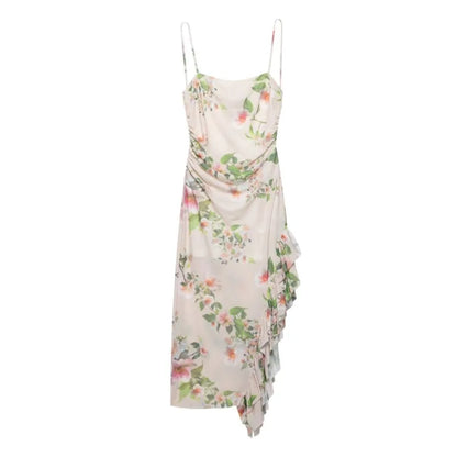 Aitana | Backless Asymmetric Dress With Thin Straps