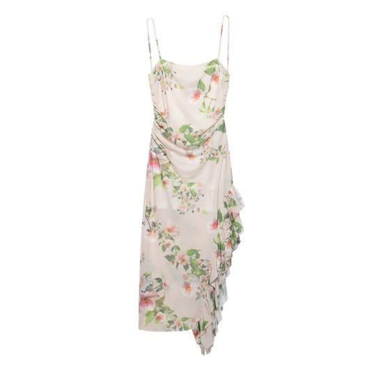 Aitana | Backless Asymmetric Dress With Thin Straps