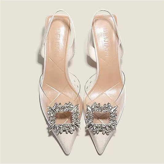 Ava | Transparent Pointed Toe High Heels - TrendHavenCo