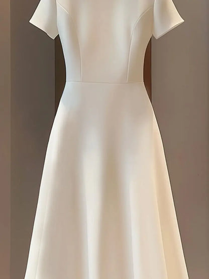 Annabelle | Simple Patchwork A-line Skirt Dress