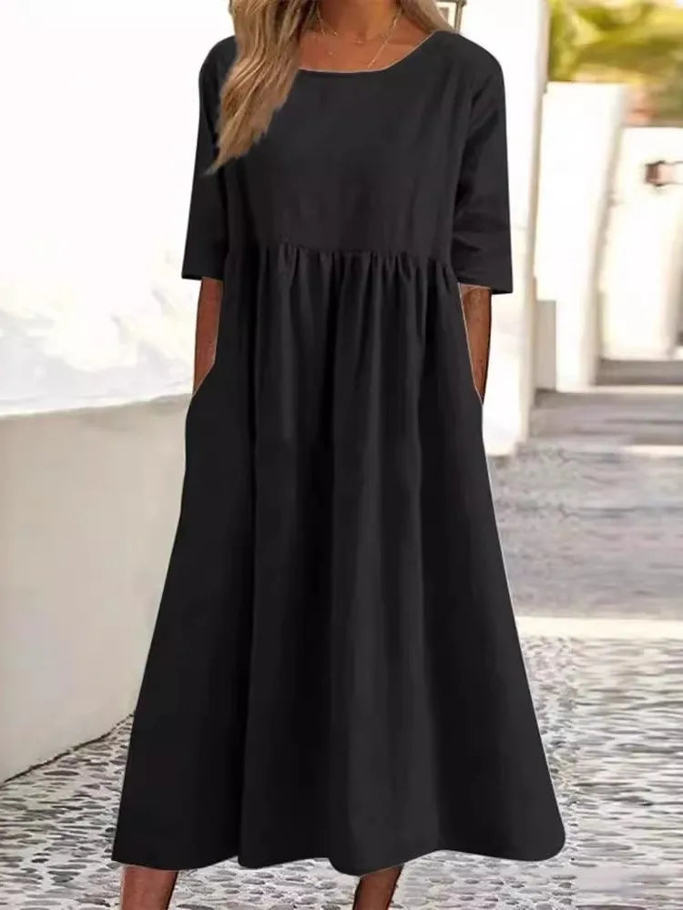 Alayna | O-neck Short Sleeve Dress