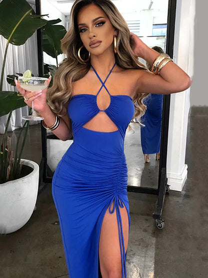 Wren | Sleeveless Sexy Midi Backless Dress