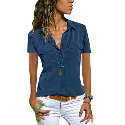 Mary | Casual Blouse  Y2K Crop T-shirt Tee