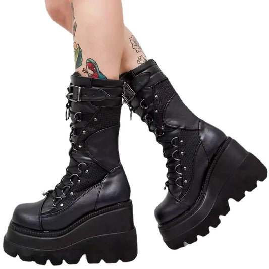 Aurora | High Platform High Heels Boots - TrendHavenCo