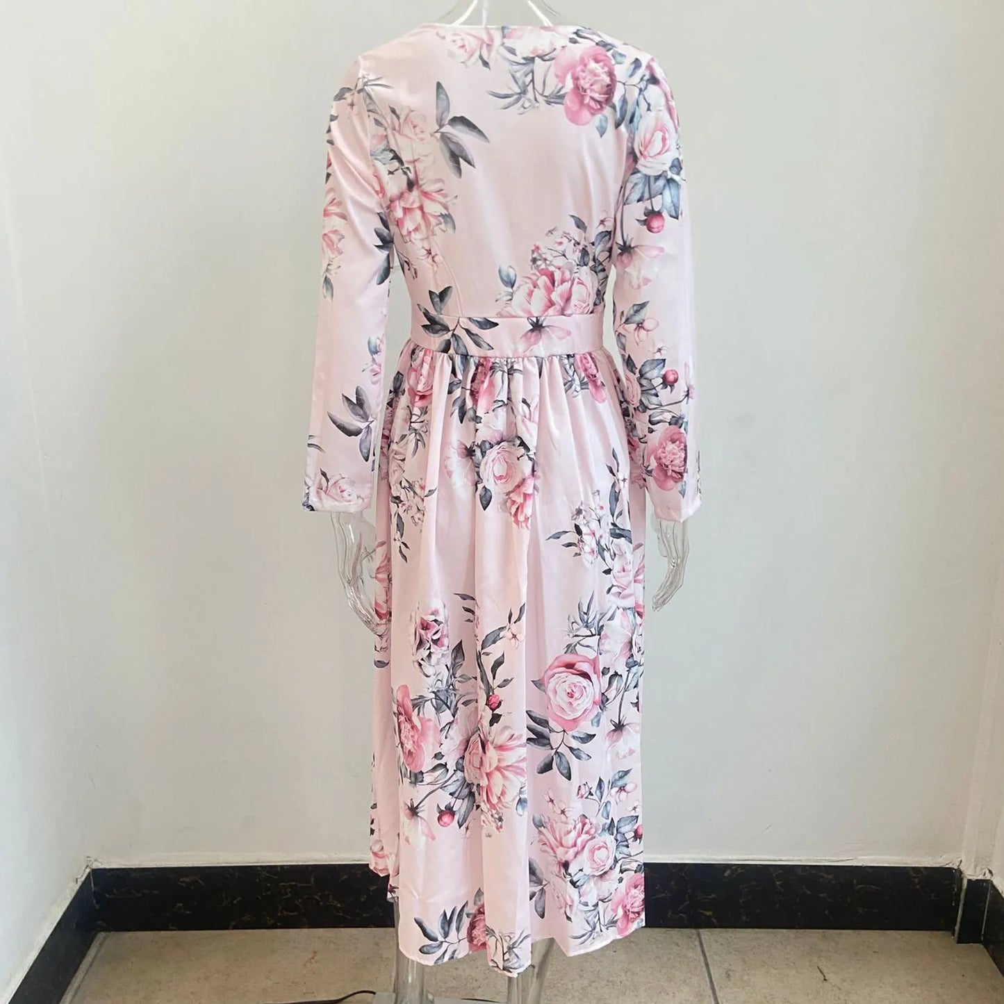 Amanda | Chiffon V-Neck 3/4 Sleeve Pullover - TrendHavenCo