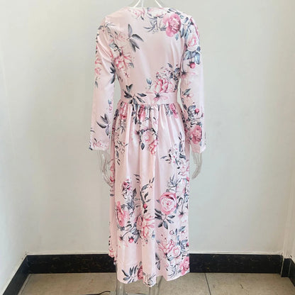 Amanda | Chiffon V-Neck 3/4 Sleeve Pullover - TrendHavenCo