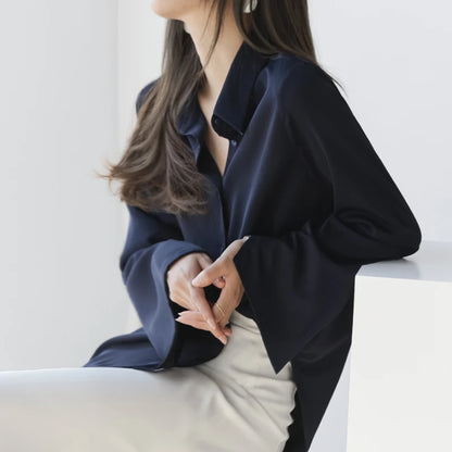 Venice | Chiffon Blouse Long Flare Sleeve - TrendHavenCo