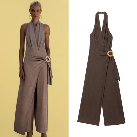 Emelia | halterneck long jumpsuit