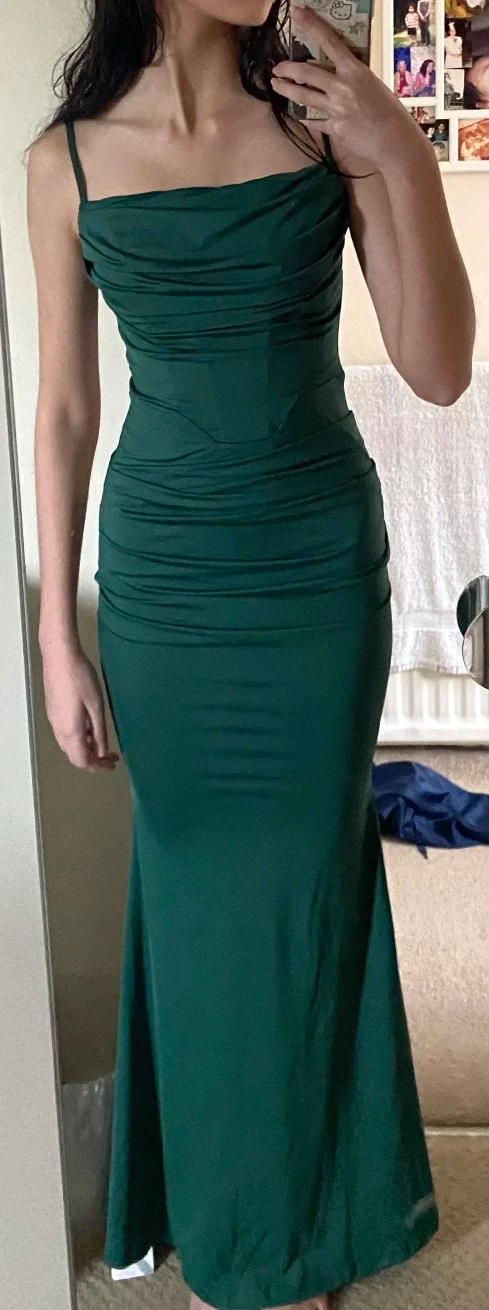 Celine | Corset Maxi Draped Evening Dress