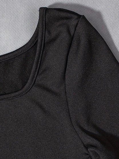 Briar | Short Sleeve Solid Skinny Bodycon Jumpsuits