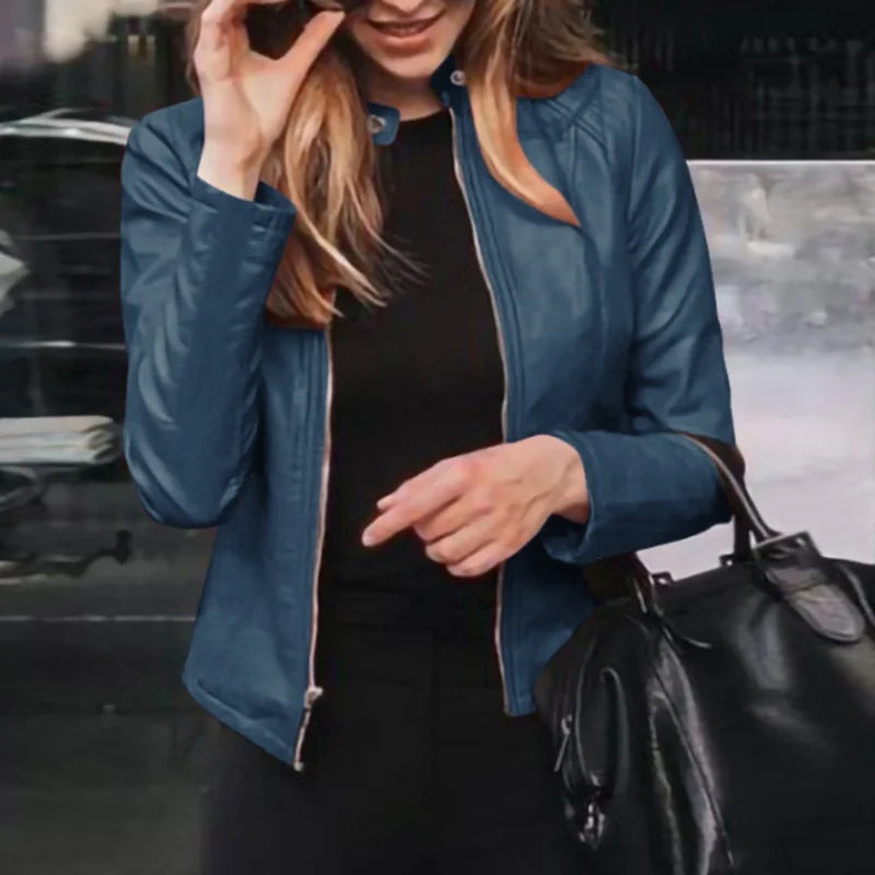 Daphne | Slim Fit Faux Leather Jacket