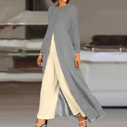 Carter | Square Collar Long Sleeve Long Jumpsuit